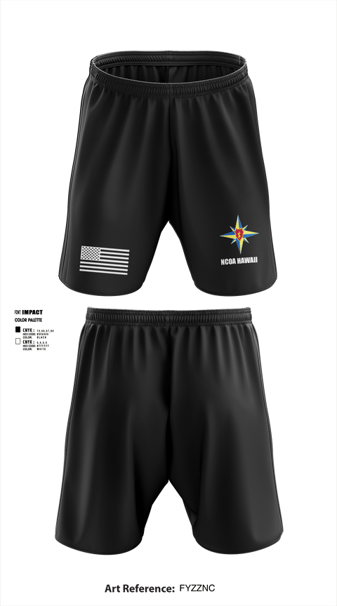 Athletic Shorts With Pockets, NCOA Hawaii, Army, Teamtime, Team time, sublimation, custom sports apparel, team uniforms, spirit wear, spiritwear, sports uniforms, custom shirts, team store, custom team store, fundraiser sports, apparel fundraiser