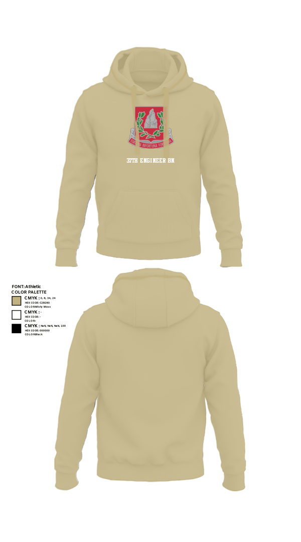 Hoodie, 37th engineer bn, Army, Teamtime, Team time, sublimation, custom sports apparel, team uniforms, spirit wear, spiritwear, sports uniforms, custom shirts, team store, custom team store, fundraiser sports, apparel fundraiser