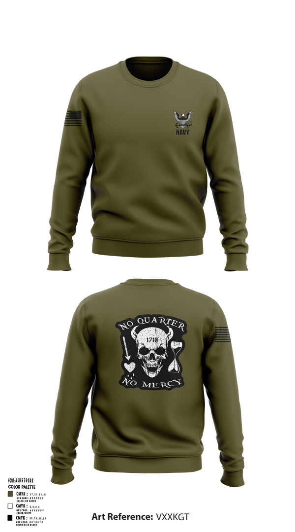 Crew Neck Sweatshirt, USS Midway, Navy, Teamtime, Team time, sublimation, custom sports apparel, team uniforms, spirit wear, spiritwear, sports uniforms, custom shirts, team store, custom team store, fundraiser sports, apparel fundraiser