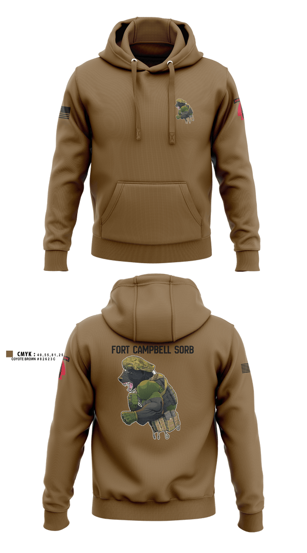 Hoodie, Campbell SORB, Army, Teamtime, Team time, sublimation, custom sports apparel, team uniforms, spirit wear, spiritwear, sports uniforms, custom shirts, team store, custom team store, fundraiser sports, apparel fundraiser