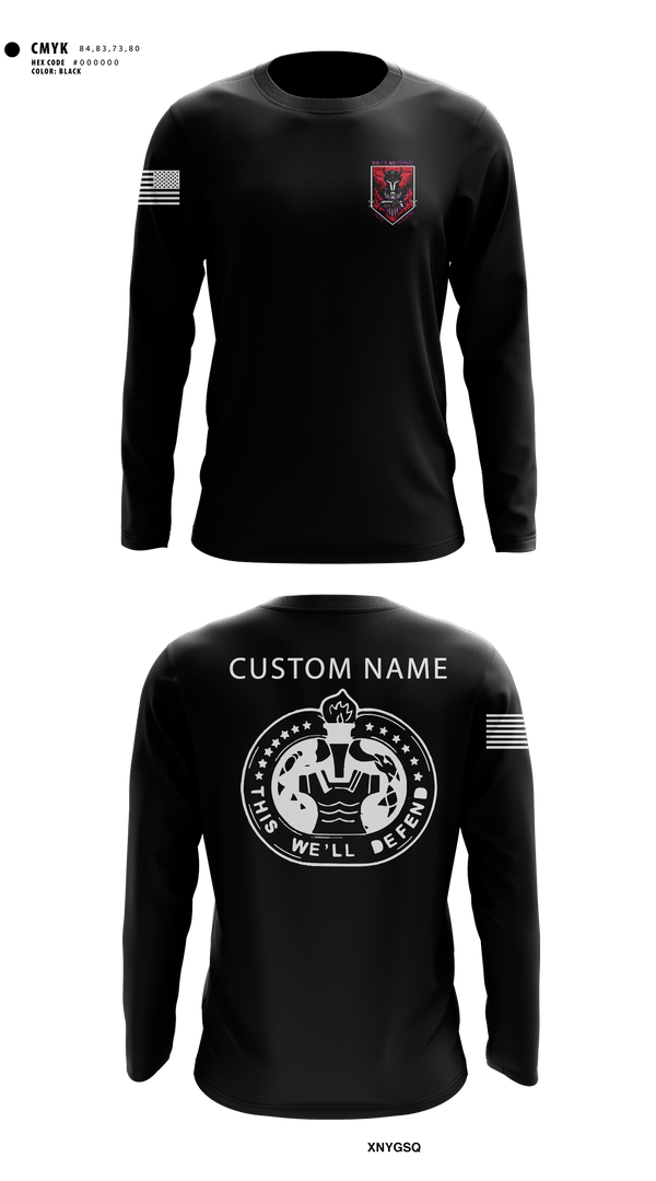 Long Sleeve Performance Shirt, D Co 2-13th AVN REGT, Army, Teamtime, Team time, sublimation, custom sports apparel, team uniforms, spirit wear, spiritwear, sports uniforms, custom shirts, team store, custom team store, fundraiser sports, apparel fundraiser