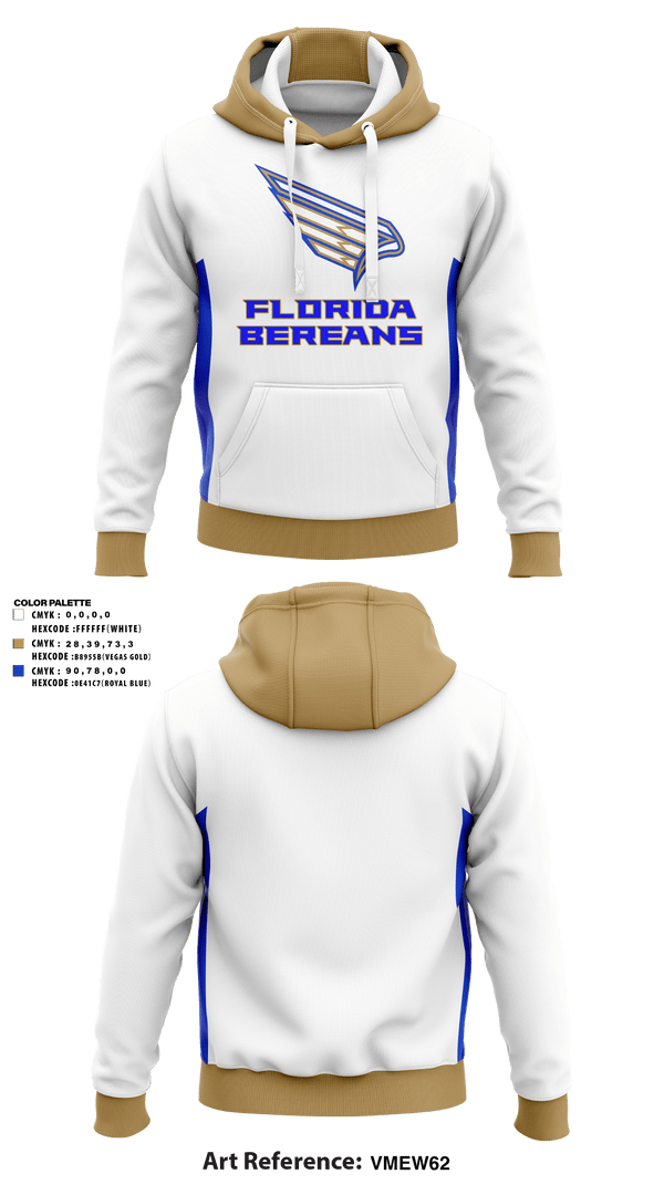 Hoodie, FLORIDA BEREANS, Football, Teamtime, Team time, sublimation, custom sports apparel, team uniforms, spirit wear, spiritwear, sports uniforms, custom shirts, team store, custom team store, fundraiser sports, apparel fundraiser