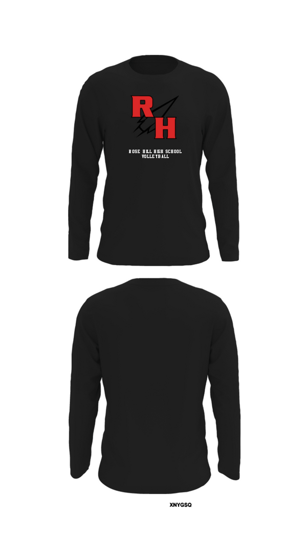 Long Sleeve Performance Shirt, Rose Hill High School Volleyball, Women's Volleyball, Teamtime, Team time, sublimation, custom sports apparel, team uniforms, spirit wear, spiritwear, sports uniforms, custom shirts, team store, custom team store, fundraiser sports, apparel fundraiser