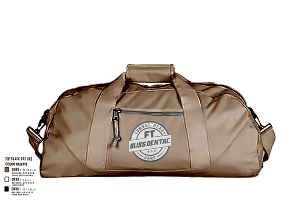 Duffle Bag, Fort Bliss DENTAC, Army, Teamtime, Team time, sublimation, custom sports apparel, team uniforms, spirit wear, spiritwear, sports uniforms, custom shirts, team store, custom team store, fundraiser sports, apparel fundraiser