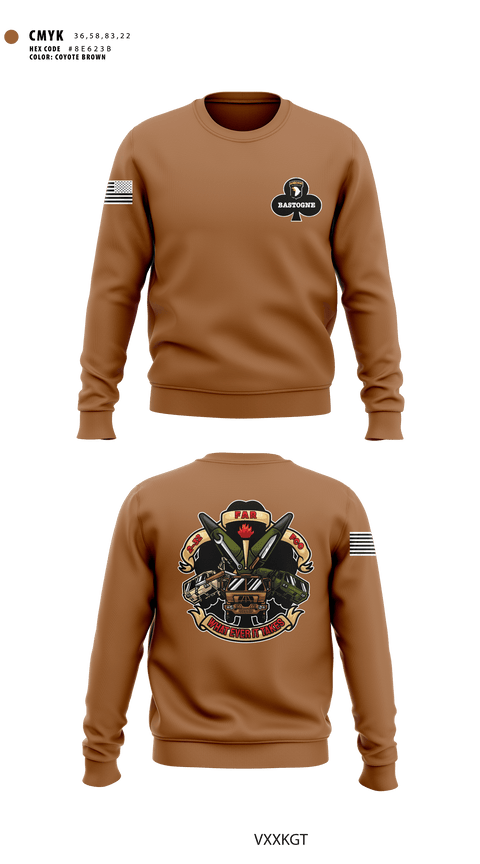 Crew Neck Sweatshirt, F co. 2-32 FAR, Army, Teamtime, Team time, sublimation, custom sports apparel, team uniforms, spirit wear, spiritwear, sports uniforms, custom shirts, team store, custom team store, fundraiser sports, apparel fundraiser