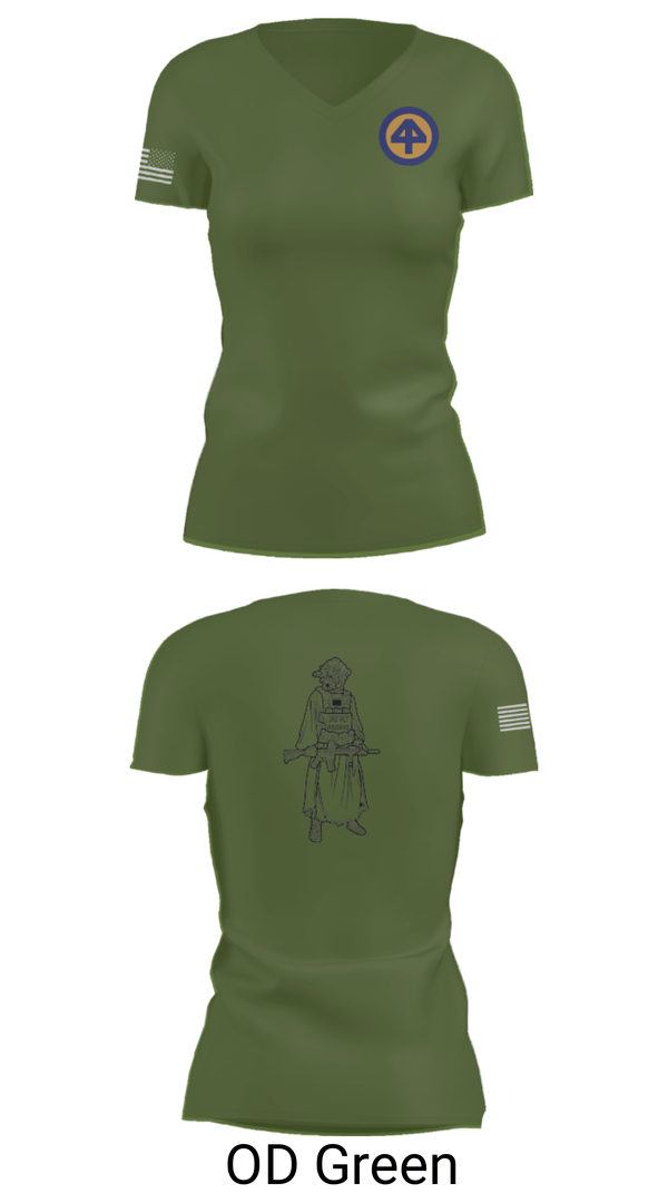 Women's Short Sleeve Vneck Shirt, A Co 1/1-114thA Co 1-114th INF, Army, Teamtime, Team time, sublimation, custom sports apparel, team uniforms, spirit wear, spiritwear, sports uniforms, custom shirts, team store, custom team store, fundraiser sports, apparel fundraiser