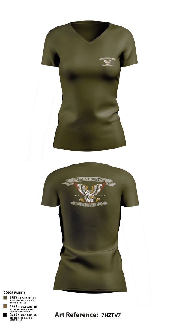 Women's Short Sleeve Vneck Shirt, Cheaha Mountain Helitack, Fire Department, Teamtime, Team time, sublimation, custom sports apparel, team uniforms, spirit wear, spiritwear, sports uniforms, custom shirts, team store, custom team store, fundraiser sports, apparel fundraiser