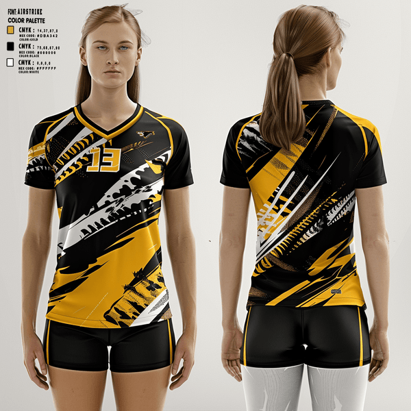 Women's Short Sleeve Vneck Shirt, Algoma High School Volleyball, Women's Volleyball, Teamtime, Team time, sublimation, custom sports apparel, team uniforms, spirit wear, spiritwear, sports uniforms, custom shirts, team store, custom team store, fundraiser sports, apparel fundraiser