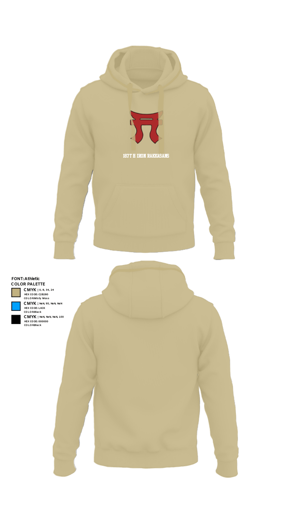 Hoodie, 187th Iron Rakkasans, Army, Teamtime, Team time, sublimation, custom sports apparel, team uniforms, spirit wear, spiritwear, sports uniforms, custom shirts, team store, custom team store, fundraiser sports, apparel fundraiser