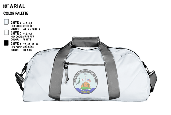 Duffle Bag, Marcus Island Loran Station, Coast Guard, Teamtime, Team time, sublimation, custom sports apparel, team uniforms, spirit wear, spiritwear, sports uniforms, custom shirts, team store, custom team store, fundraiser sports, apparel fundraiser
