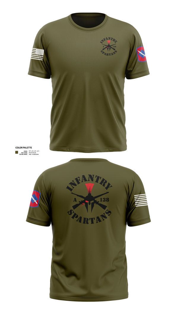 Old School Cotton Feel Shirt, Alpha Company 1-138th Infantry Regiment, , Teamtime, Team time, sublimation, custom sports apparel, team uniforms, spirit wear, spiritwear, sports uniforms, custom shirts, team store, custom team store, fundraiser sports, apparel fundraiser