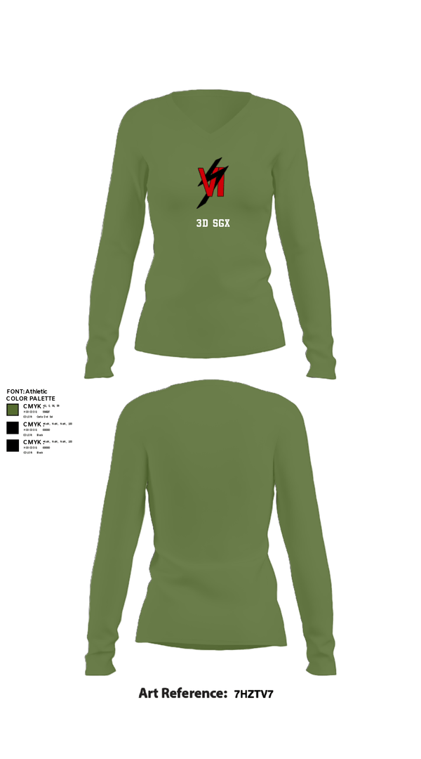 Women's Long Sleeve Vneck Shirt, 3d SGX, Marines, Teamtime, Team time, sublimation, custom sports apparel, team uniforms, spirit wear, spiritwear, sports uniforms, custom shirts, team store, custom team store, fundraiser sports, apparel fundraiser