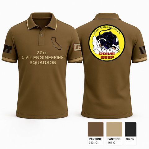 Long Sleeve Performance Polo, 30th civil engineering squadron, , Teamtime, Team time, sublimation, custom sports apparel, team uniforms, spirit wear, spiritwear, sports uniforms, custom shirts, team store, custom team store, fundraiser sports, apparel fundraiser