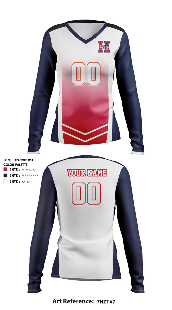 Women's Long Sleeve Vneck Shirt, Heritage High School Volleyball, Women's Volleyball, Teamtime, Team time, sublimation, custom sports apparel, team uniforms, spirit wear, spiritwear, sports uniforms, custom shirts, team store, custom team store, fundraiser sports, apparel fundraiser