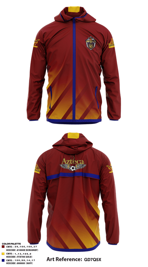 Windbreaker, Azteca, Men's Soccer, Teamtime, Team time, sublimation, custom sports apparel, team uniforms, spirit wear, spiritwear, sports uniforms, custom shirts, team store, custom team store, fundraiser sports, apparel fundraiser