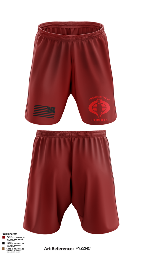 Athletic Shorts With Pockets, Charlie Battery, 1-119th FA, , Teamtime, Team time, sublimation, custom sports apparel, team uniforms, spirit wear, spiritwear, sports uniforms, custom shirts, team store, custom team store, fundraiser sports, apparel fundraiser