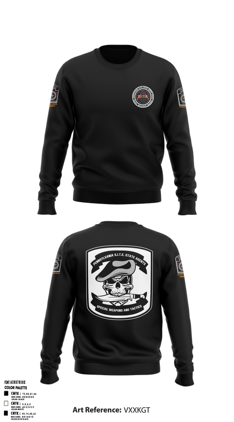 Crew Neck Sweatshirt, PA. S.I.T.E. STATE AGENTS PRIVATE POLICEPA S.I.T.E. STATE AGENTS PRIVATE POLICEPA. S.I.T.E. STATE AGENTS PRIVATE POLICE, , Teamtime, Team time, sublimation, custom sports apparel, team uniforms, spirit wear, spiritwear, sports uniforms, custom shirts, team store, custom team store, fundraiser sports, apparel fundraiser