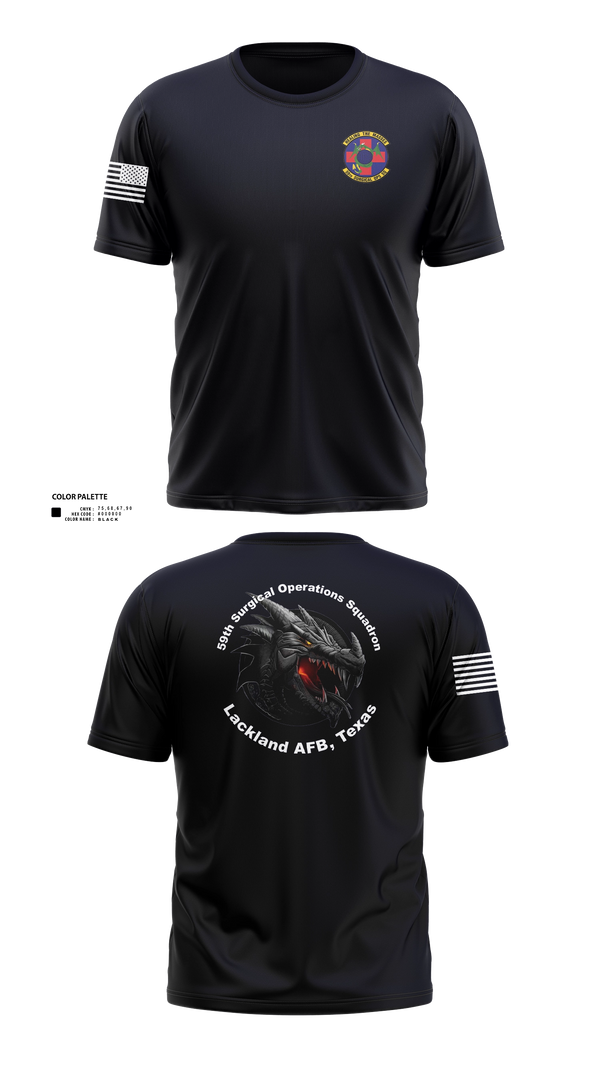 Old School Cotton Feel Shirt, 59th Surgical Operations Squadron, Air Force, Teamtime, Team time, sublimation, custom sports apparel, team uniforms, spirit wear, spiritwear, sports uniforms, custom shirts, team store, custom team store, fundraiser sports, apparel fundraiser
