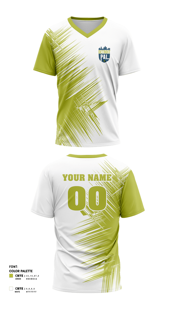 Mens Soccer Jersey, Detroit PAL, Men's Soccer, Teamtime, Team time, sublimation, custom sports apparel, team uniforms, spirit wear, spiritwear, sports uniforms, custom shirts, team store, custom team store, fundraiser sports, apparel fundraiser