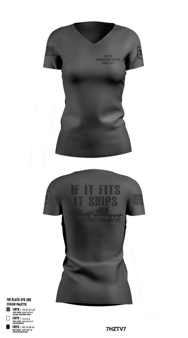 Women's Short Sleeve Vneck Shirt, 740TH TRANSPORTATION COMPANY, National Guard, Teamtime, Team time, sublimation, custom sports apparel, team uniforms, spirit wear, spiritwear, sports uniforms, custom shirts, team store, custom team store, fundraiser sports, apparel fundraiser