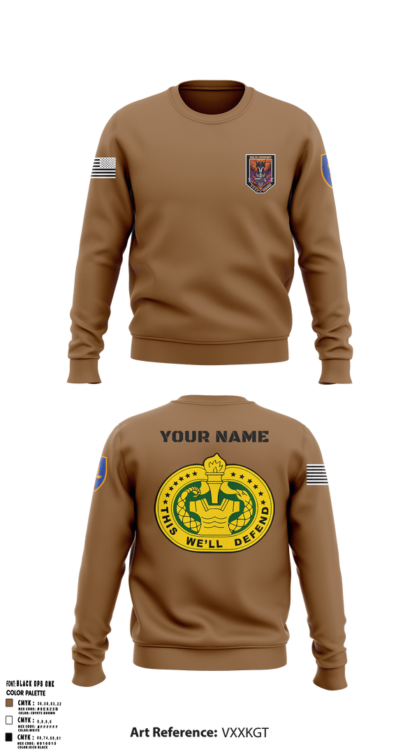 Crew Neck Sweatshirt, Delta Co, 2-13th AVN REGT_CADRE, Army, Teamtime, Team time, sublimation, custom sports apparel, team uniforms, spirit wear, spiritwear, sports uniforms, custom shirts, team store, custom team store, fundraiser sports, apparel fundraiser