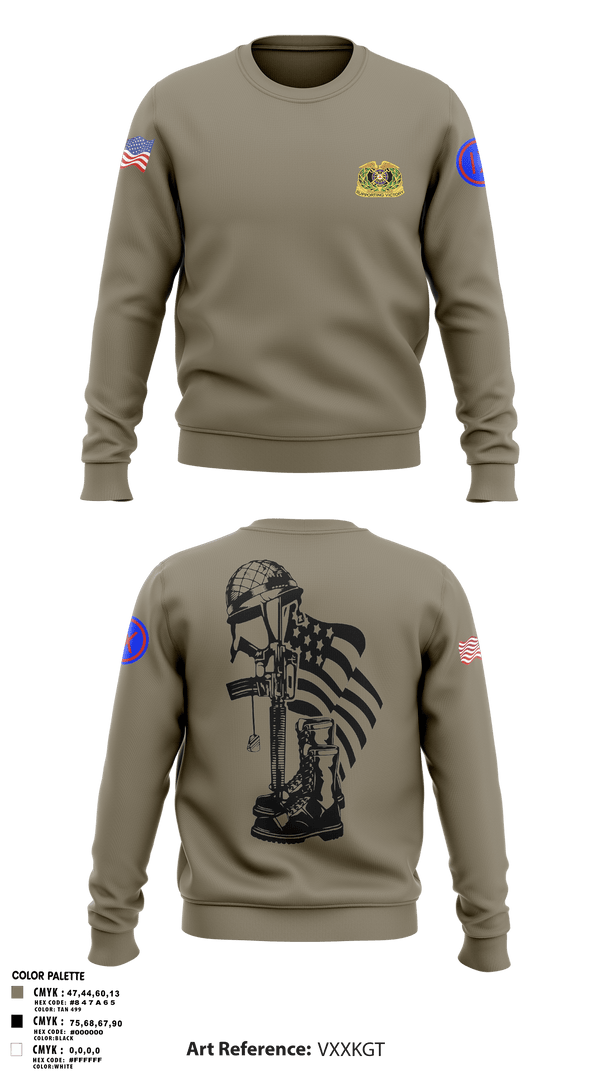 Crew Neck Sweatshirt, 962D QUARTERMASTER COMPANY (MORTUARY AFFAIRS), Army, Teamtime, Team time, sublimation, custom sports apparel, team uniforms, spirit wear, spiritwear, sports uniforms, custom shirts, team store, custom team store, fundraiser sports, apparel fundraiser