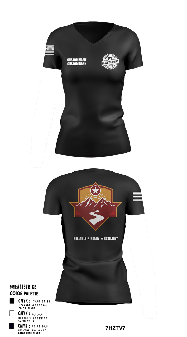 Women's Short Sleeve Vneck Shirt, Fort Bliss DENTAC, Army, Teamtime, Team time, sublimation, custom sports apparel, team uniforms, spirit wear, spiritwear, sports uniforms, custom shirts, team store, custom team store, fundraiser sports, apparel fundraiser
