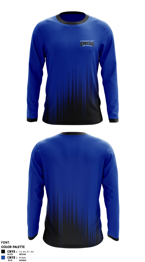 Long Sleeve Performance Shirt, East Montgomery County Sports Association, Spirit Store, Teamtime, Team time, sublimation, custom sports apparel, team uniforms, spirit wear, spiritwear, sports uniforms, custom shirts, team store, custom team store, fundraiser sports, apparel fundraiser