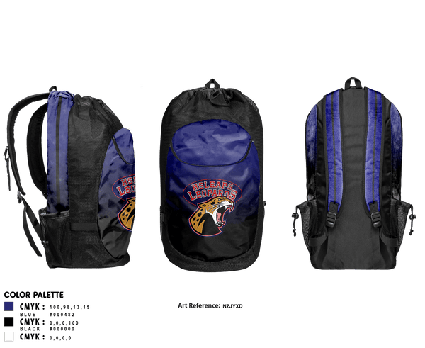 Gear Bag, Leopards, Track & Field, Teamtime, Team time, sublimation, custom sports apparel, team uniforms, spirit wear, spiritwear, sports uniforms, custom shirts, team store, custom team store, fundraiser sports, apparel fundraiser