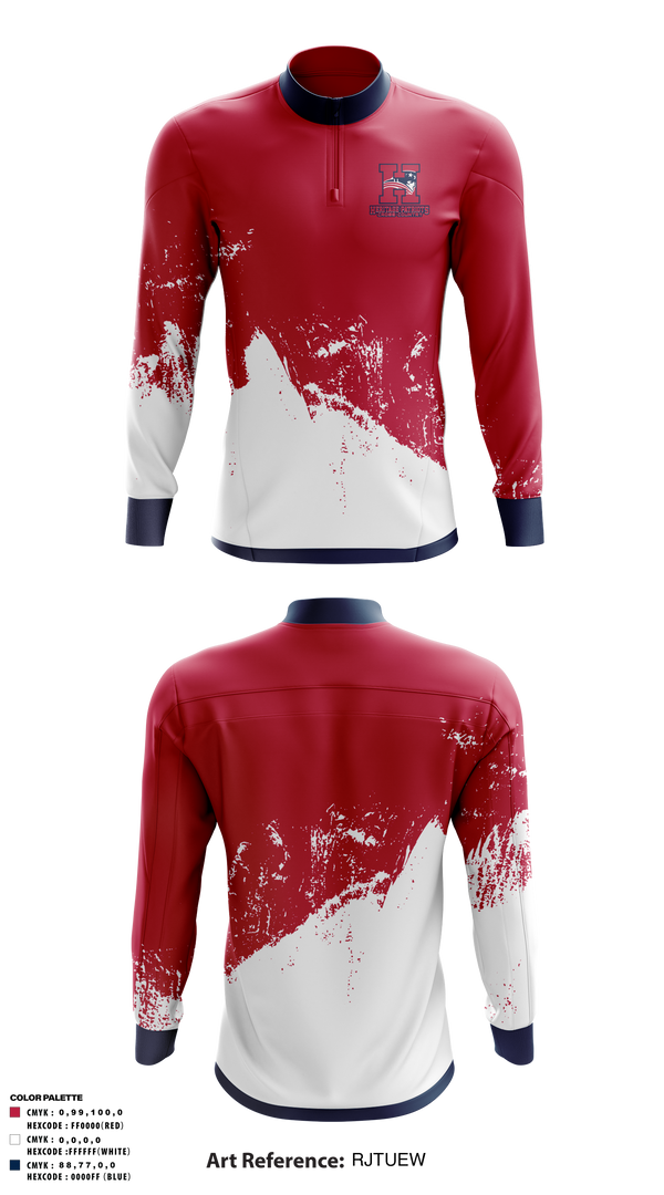 Quarter Zip Jacket, Heritage Patriots Cross Country, Cross Country, Teamtime, Team time, sublimation, custom sports apparel, team uniforms, spirit wear, spiritwear, sports uniforms, custom shirts, team store, custom team store, fundraiser sports, apparel fundraiser