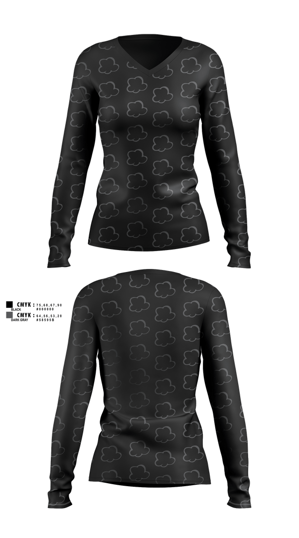 Women's Long Sleeve Vneck Shirt, Jaden’s palomitas, , Teamtime, Team time, sublimation, custom sports apparel, team uniforms, spirit wear, spiritwear, sports uniforms, custom shirts, team store, custom team store, fundraiser sports, apparel fundraiser