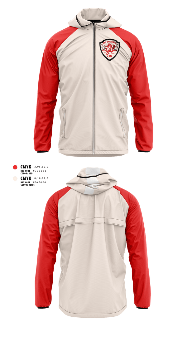 Windbreaker, Red dragons fc, Men's Soccer, Teamtime, Team time, sublimation, custom sports apparel, team uniforms, spirit wear, spiritwear, sports uniforms, custom shirts, team store, custom team store, fundraiser sports, apparel fundraiser