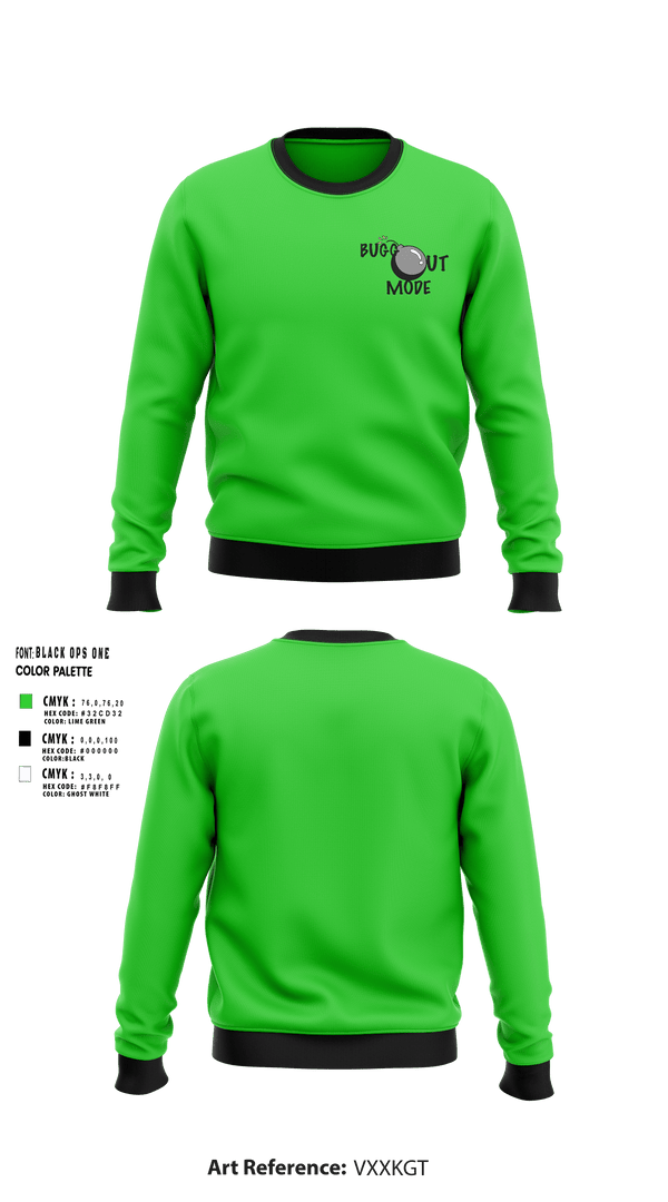 Crew Neck Sweatshirt, BUGG OUT MODEBUGG OUT MODE, , Teamtime, Team time, sublimation, custom sports apparel, team uniforms, spirit wear, spiritwear, sports uniforms, custom shirts, team store, custom team store, fundraiser sports, apparel fundraiser