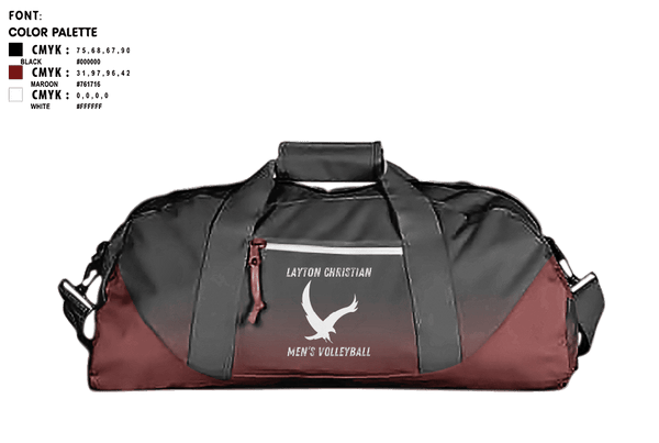 Duffle Bag, Eagles, Men's Volleyball, Teamtime, Team time, sublimation, custom sports apparel, team uniforms, spirit wear, spiritwear, sports uniforms, custom shirts, team store, custom team store, fundraiser sports, apparel fundraiser