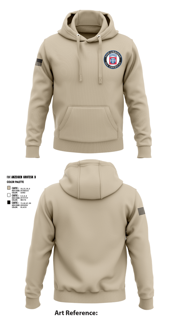 Hoodie, 82nd Airborne Division, Army, Teamtime, Team time, sublimation, custom sports apparel, team uniforms, spirit wear, spiritwear, sports uniforms, custom shirts, team store, custom team store, fundraiser sports, apparel fundraiser