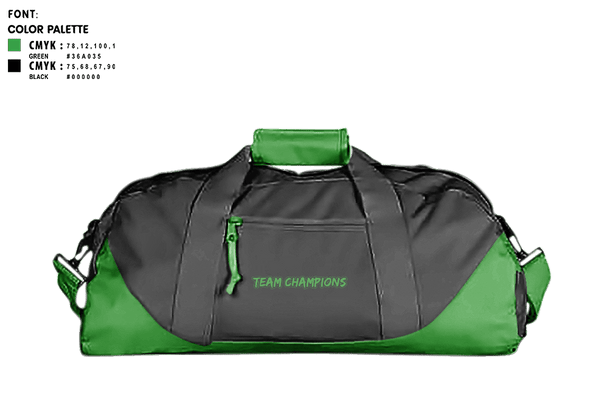 Duffle Bag, Team Champions, Men's Soccer, Teamtime, Team time, sublimation, custom sports apparel, team uniforms, spirit wear, spiritwear, sports uniforms, custom shirts, team store, custom team store, fundraiser sports, apparel fundraiser