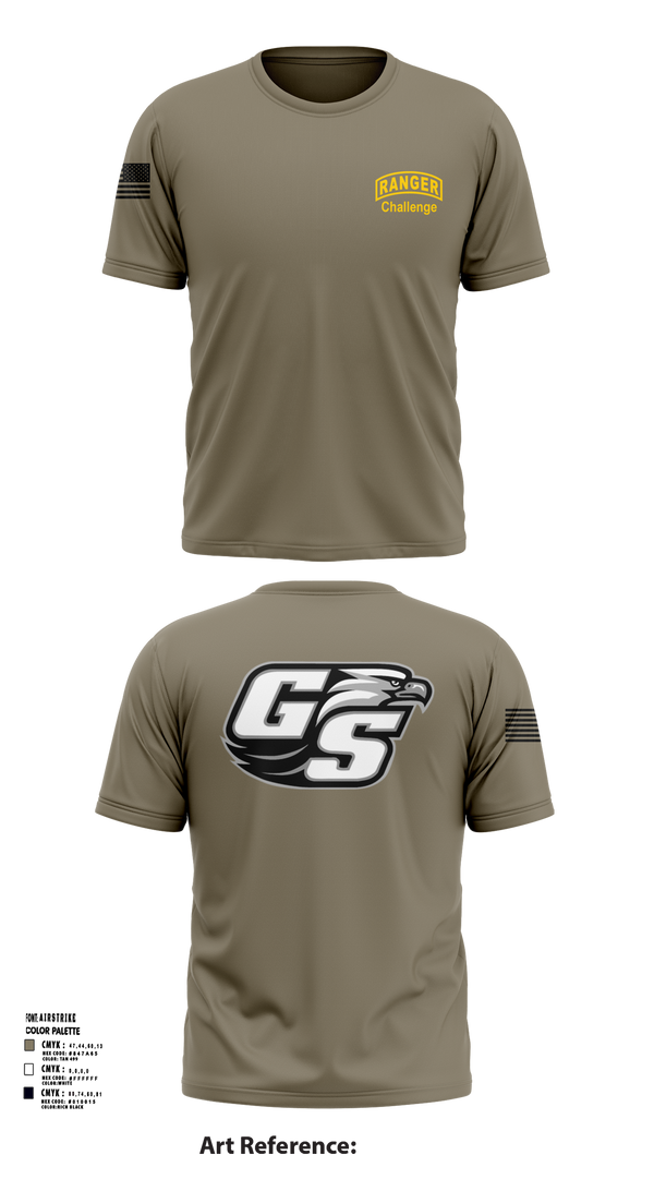 Short Sleeve Performance Shirt, GASOU ROTC Ranger Challenge, , Teamtime, Team time, sublimation, custom sports apparel, team uniforms, spirit wear, spiritwear, sports uniforms, custom shirts, team store, custom team store, fundraiser sports, apparel fundraiser