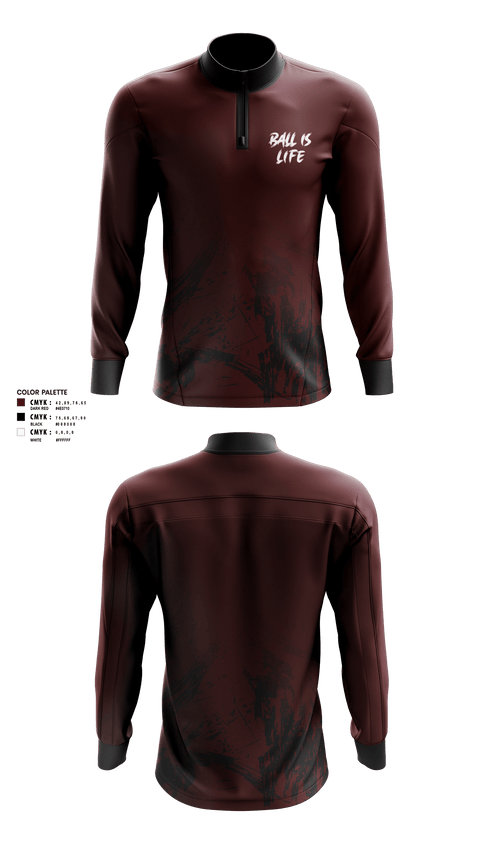 Quarter Zip Jacket, Ballislife, Men's Basketball, Teamtime, Team time, sublimation, custom sports apparel, team uniforms, spirit wear, spiritwear, sports uniforms, custom shirts, team store, custom team store, fundraiser sports, apparel fundraiser