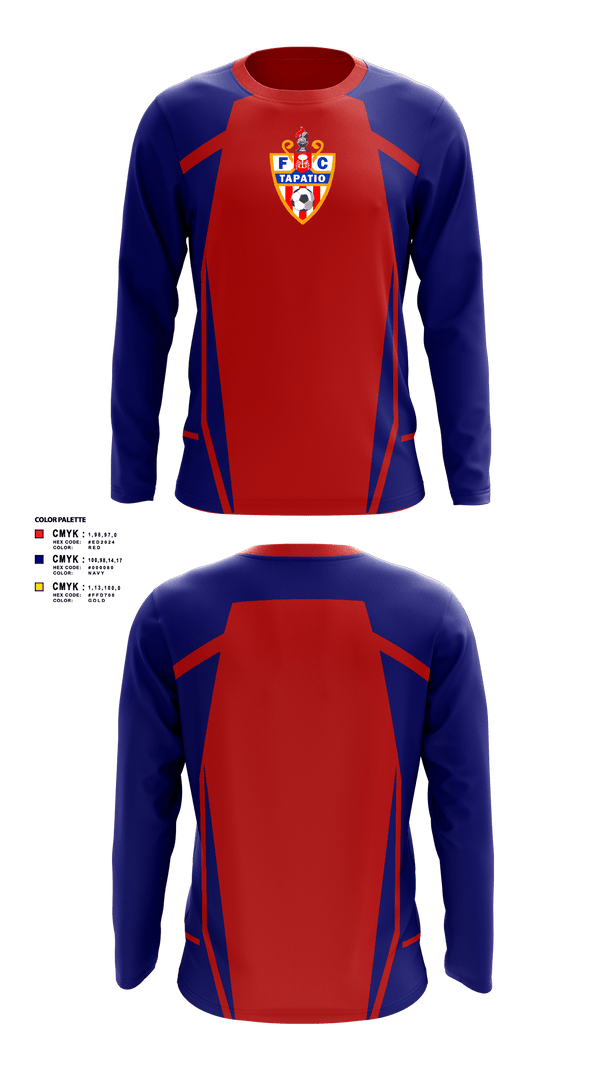 Long Sleeve Performance Shirt, Tapatio FC, Men's Soccer, Teamtime, Team time, sublimation, custom sports apparel, team uniforms, spirit wear, spiritwear, sports uniforms, custom shirts, team store, custom team store, fundraiser sports, apparel fundraiser