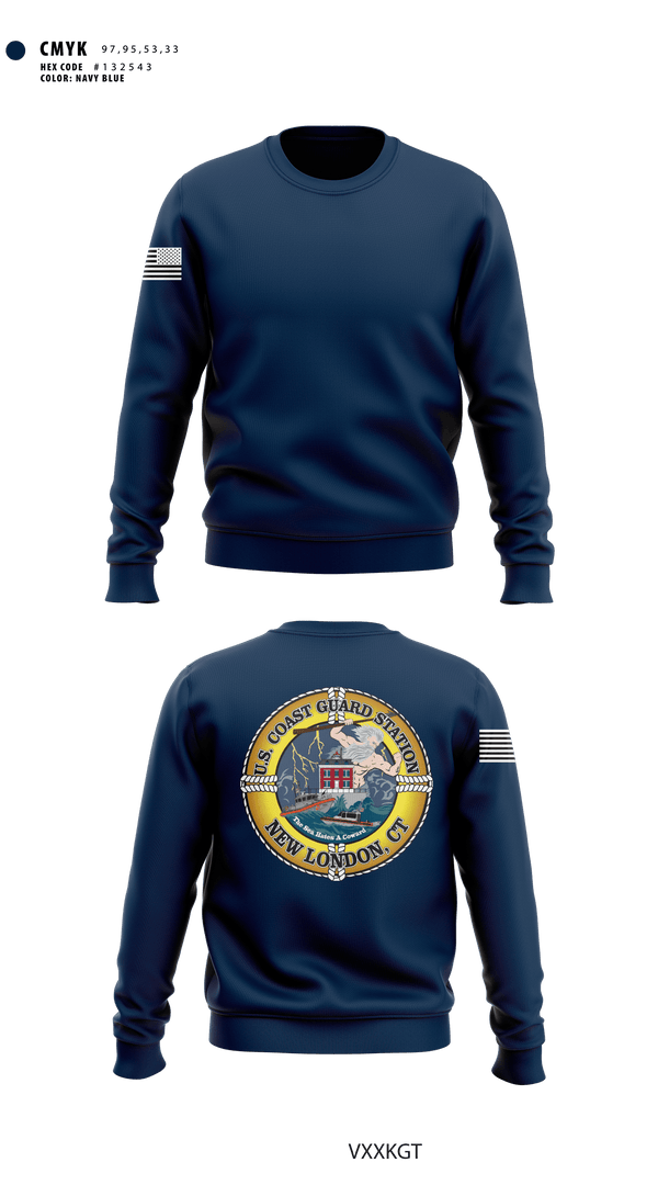 Crew Neck Sweatshirt, Station New London, Coast Guard, Teamtime, Team time, sublimation, custom sports apparel, team uniforms, spirit wear, spiritwear, sports uniforms, custom shirts, team store, custom team store, fundraiser sports, apparel fundraiser