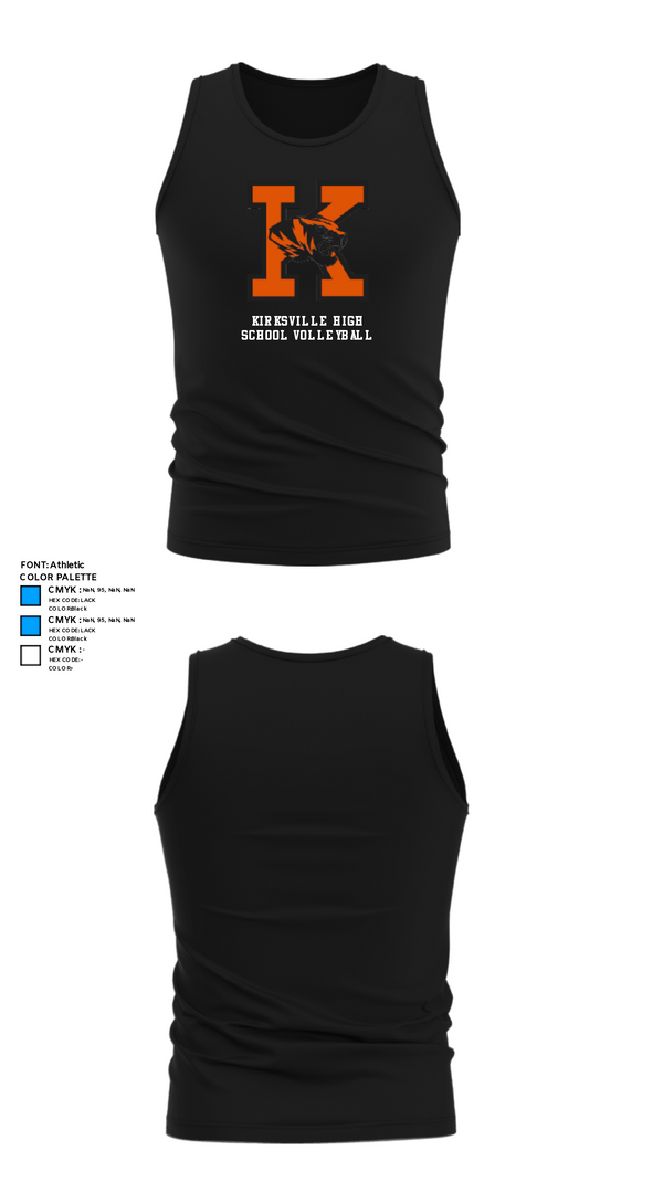 Tank Top, Kirksville High School Volleyball, Women's Volleyball, Teamtime, Team time, sublimation, custom sports apparel, team uniforms, spirit wear, spiritwear, sports uniforms, custom shirts, team store, custom team store, fundraiser sports, apparel fundraiser