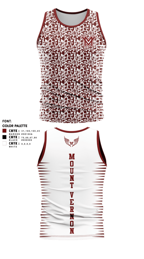 Tank Top, Mount vernon, Track & Field, Teamtime, Team time, sublimation, custom sports apparel, team uniforms, spirit wear, spiritwear, sports uniforms, custom shirts, team store, custom team store, fundraiser sports, apparel fundraiser