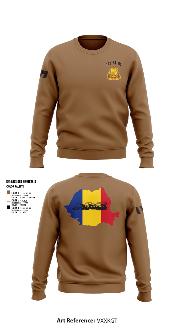 Crew Neck Sweatshirt, 1221st TC, National Guard, Teamtime, Team time, sublimation, custom sports apparel, team uniforms, spirit wear, spiritwear, sports uniforms, custom shirts, team store, custom team store, fundraiser sports, apparel fundraiser