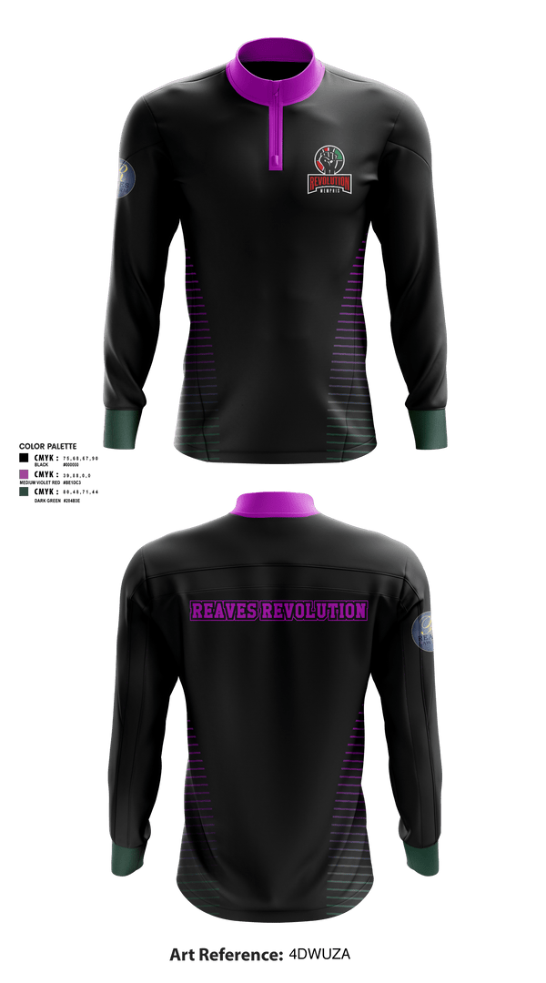 Quarter Zip Jacket, Reaves Revolution, Men's Basketball, Teamtime, Team time, sublimation, custom sports apparel, team uniforms, spirit wear, spiritwear, sports uniforms, custom shirts, team store, custom team store, fundraiser sports, apparel fundraiser