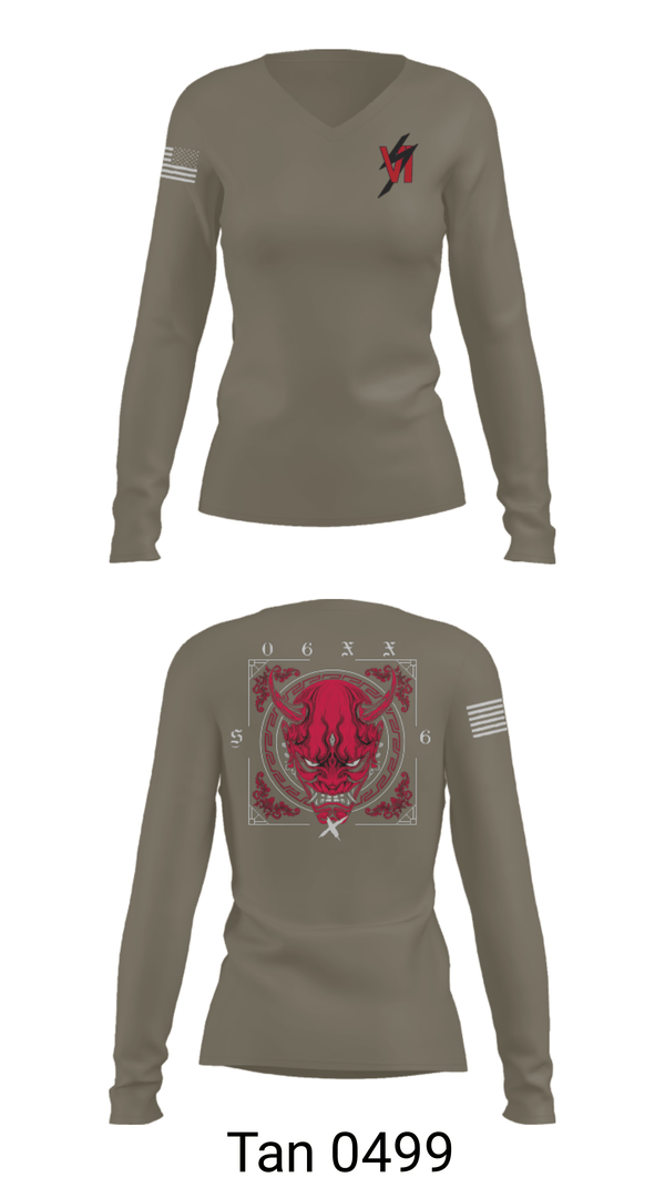 Women's Long Sleeve Vneck Shirt, 3d SGX, Marines, Teamtime, Team time, sublimation, custom sports apparel, team uniforms, spirit wear, spiritwear, sports uniforms, custom shirts, team store, custom team store, fundraiser sports, apparel fundraiser