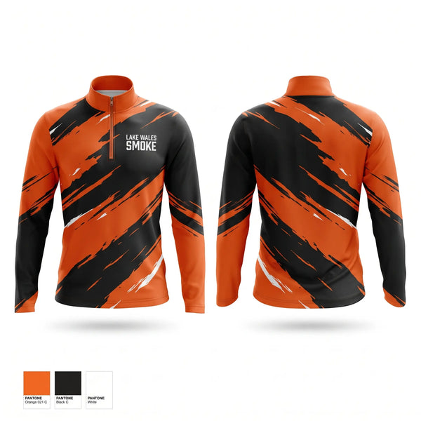 Quarter Zip Jacket, Lake Wales Smoke, Baseball, Teamtime, Team time, sublimation, custom sports apparel, team uniforms, spirit wear, spiritwear, sports uniforms, custom shirts, team store, custom team store, fundraiser sports, apparel fundraiser