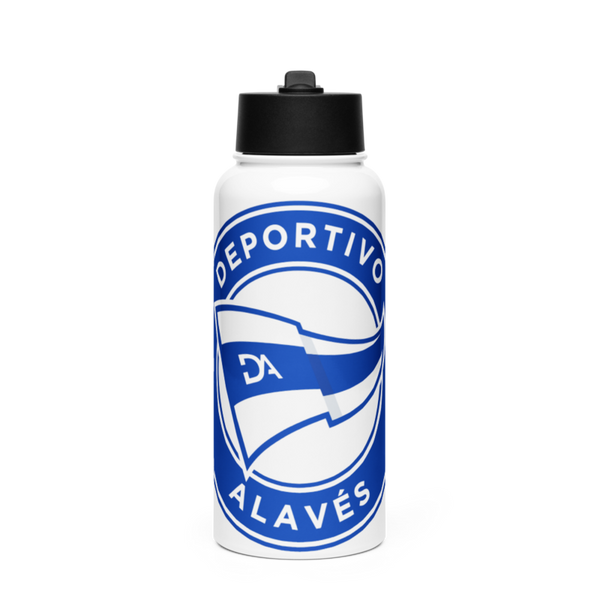 La Liga side Deportivo Alavés 90150587 Stainless Steel Water Bottle with a Straw Lid