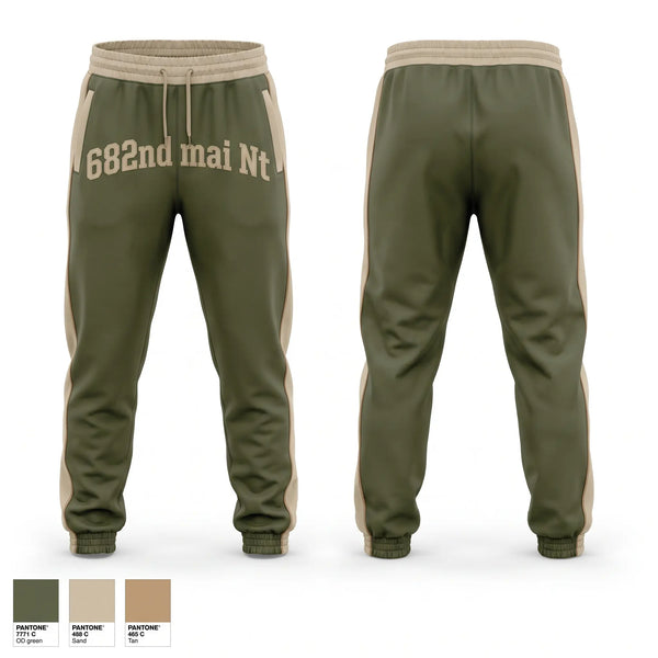 Sweatpants, 682nd mai. Nt, Army, Teamtime, Team time, sublimation, custom sports apparel, team uniforms, spirit wear, spiritwear, sports uniforms, custom shirts, team store, custom team store, fundraiser sports, apparel fundraiser