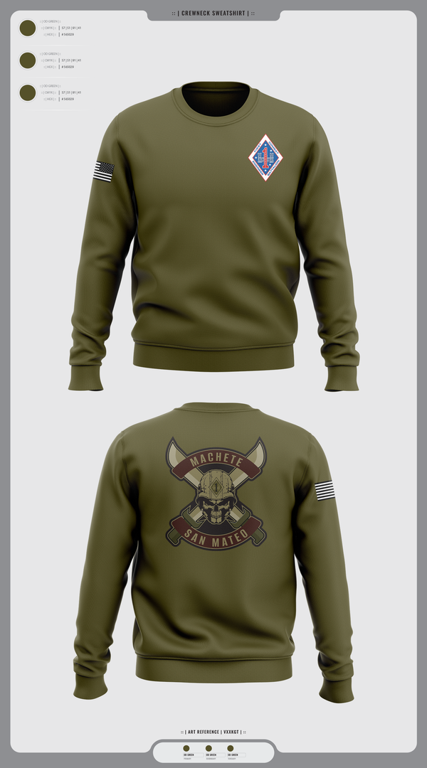 Crew Neck Sweatshirt, 1st Combat Engineer Battalion, , Teamtime, Team time, sublimation, custom sports apparel, team uniforms, spirit wear, spiritwear, sports uniforms, custom shirts, team store, custom team store, fundraiser sports, apparel fundraiser