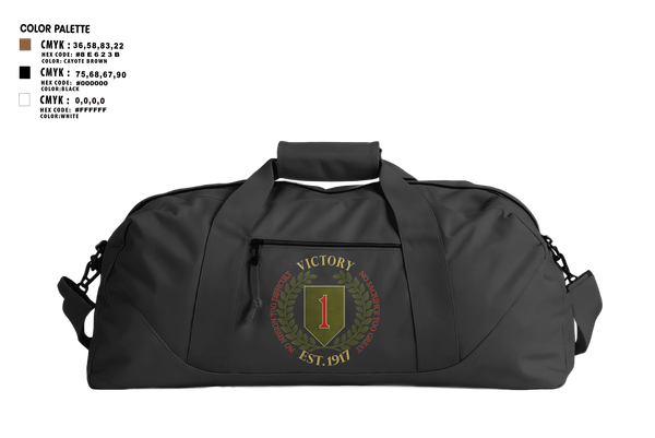 Duffle Bag, 1st infantry division, , Teamtime, Team time, sublimation, custom sports apparel, team uniforms, spirit wear, spiritwear, sports uniforms, custom shirts, team store, custom team store, fundraiser sports, apparel fundraiser